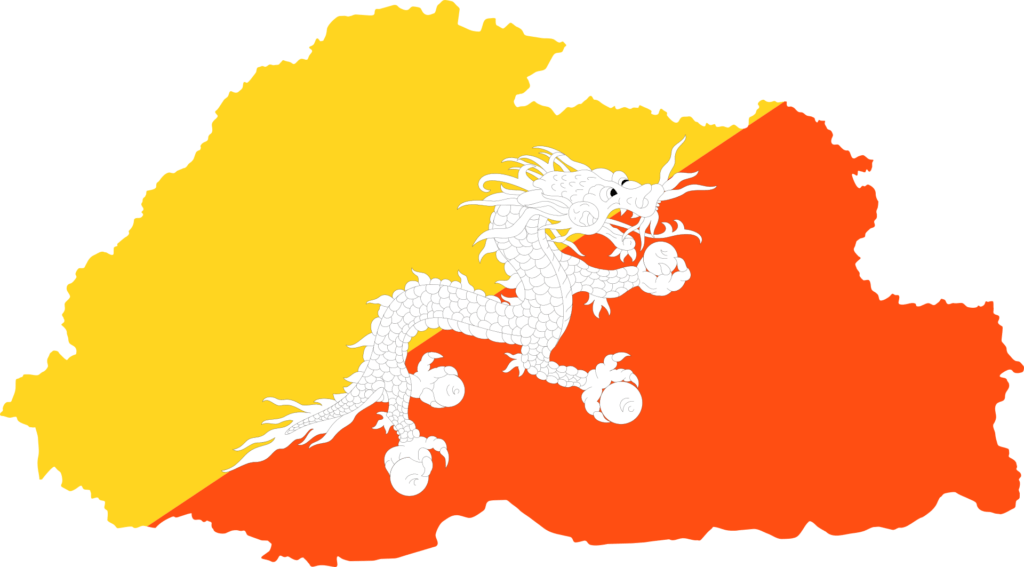 bhutan flagge bild