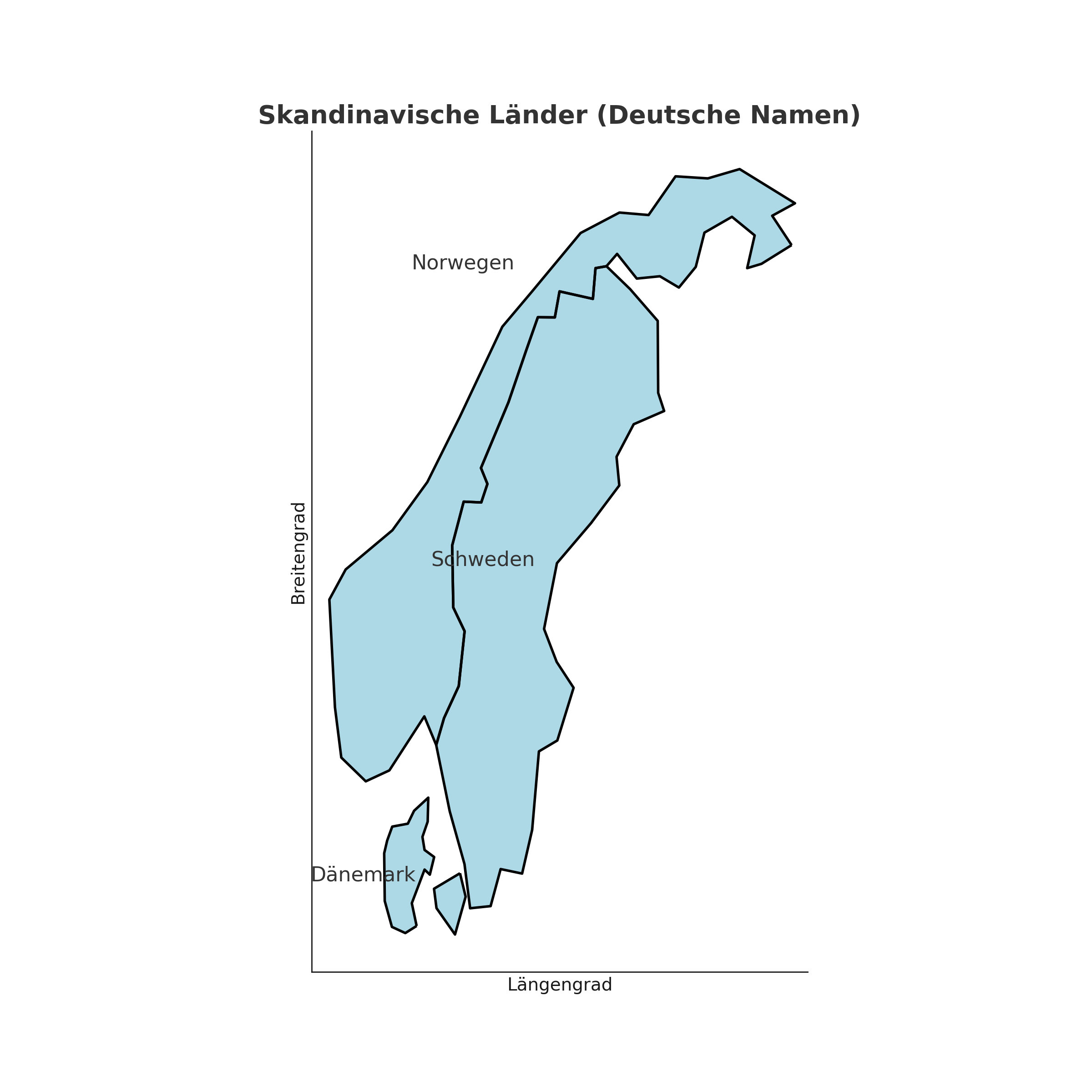 Skandinavische Länder Karte Deutsch